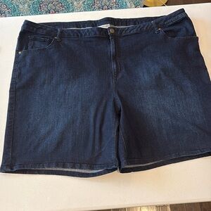 Catherines Bermuda Denim Shorts Size 32W